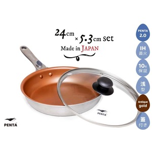 フライパン蓋付きセット 24cm アンティックゴールド 王様フライパンPENTA 2.0（ペンタ）
