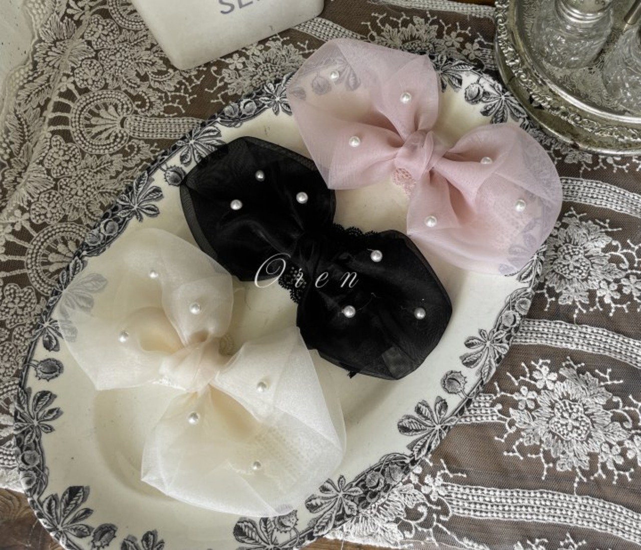 [Oren] Mari & Pearl Hair Band / [오렌] 마리앤펄헤어밴드