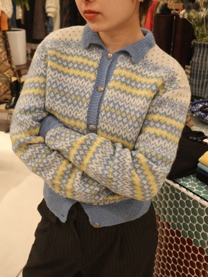 nordic knit cardigan【1737】