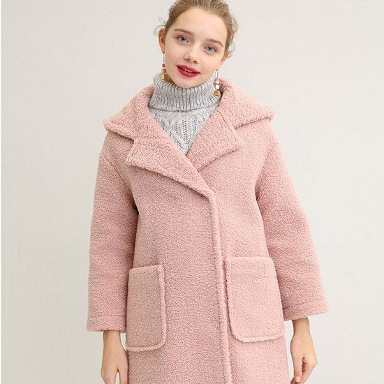 ボアコート レディース ロング丈 ピンク ジャケット コート ボア