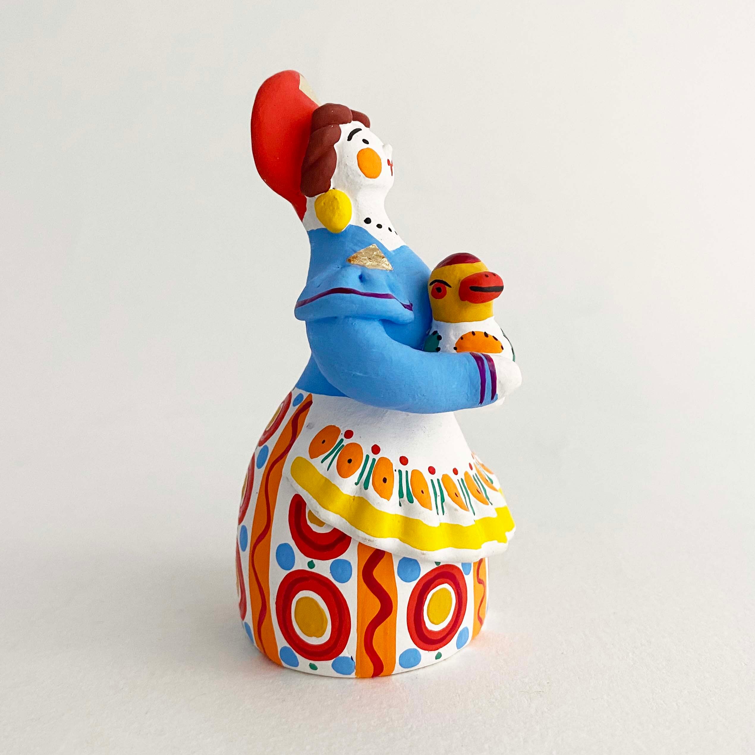 ディムコヴォ土人形 / アヒル抱っこ