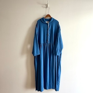 C71319【Elle】Cotton Soft Flannel Round Collar Dress