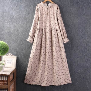 3色/小花柄コットンAラインワンピ ・8944 3色/小花柄コットンAラインワンピ ・8944