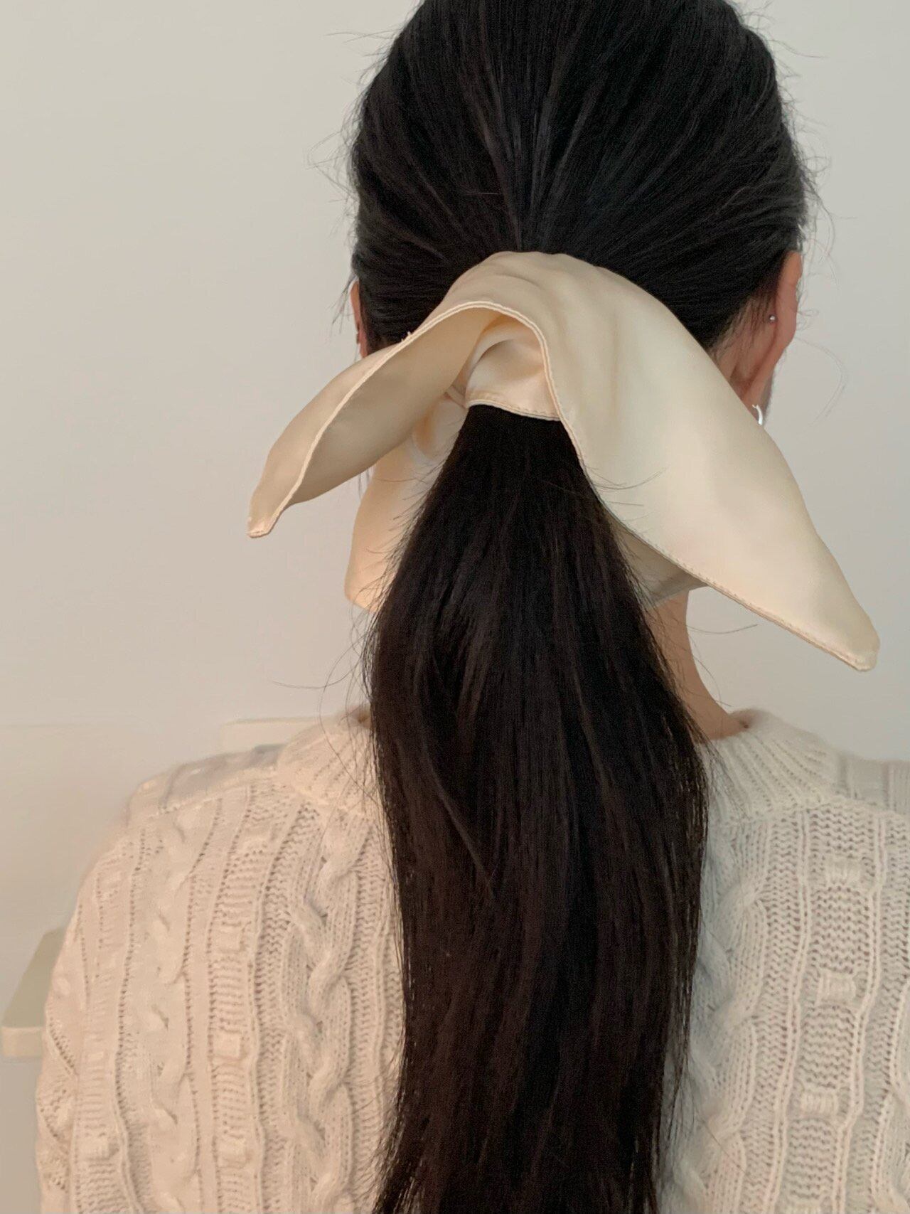square hair scrunchie【 2color 】No.Z137 | o n e m a r k e t