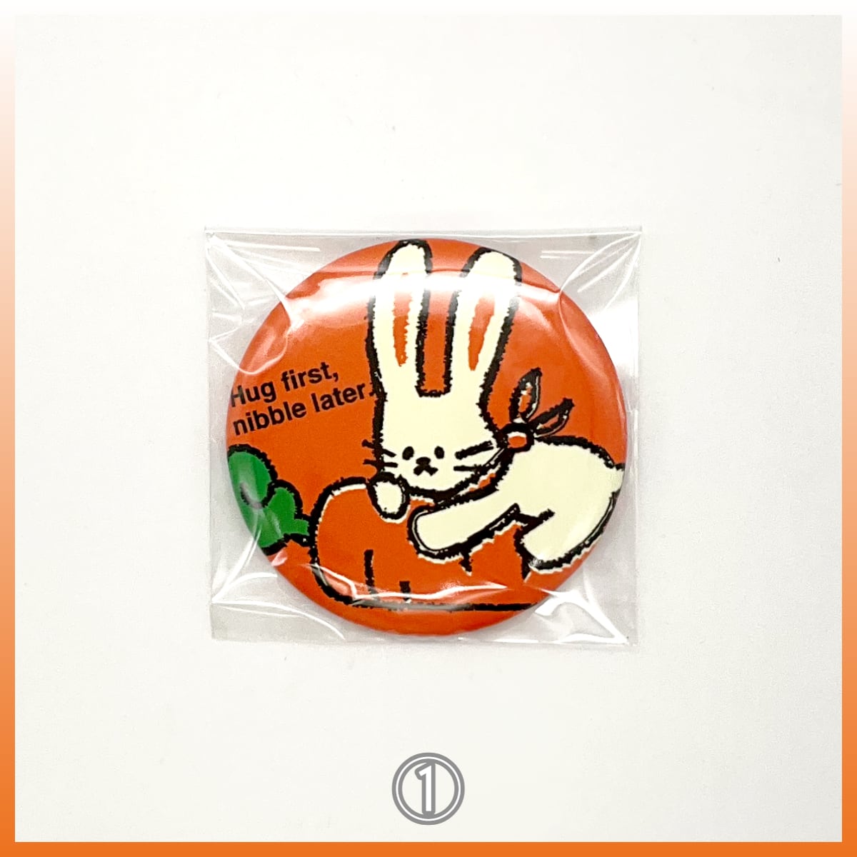 りりぽっち 缶バッチ うさぎ | うさぎセレクトショップ森音