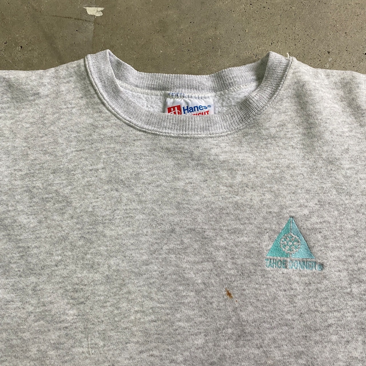 USA製 90年代 Hanes ヘインズ ヘビーウェイト ワンポイント刺繍 