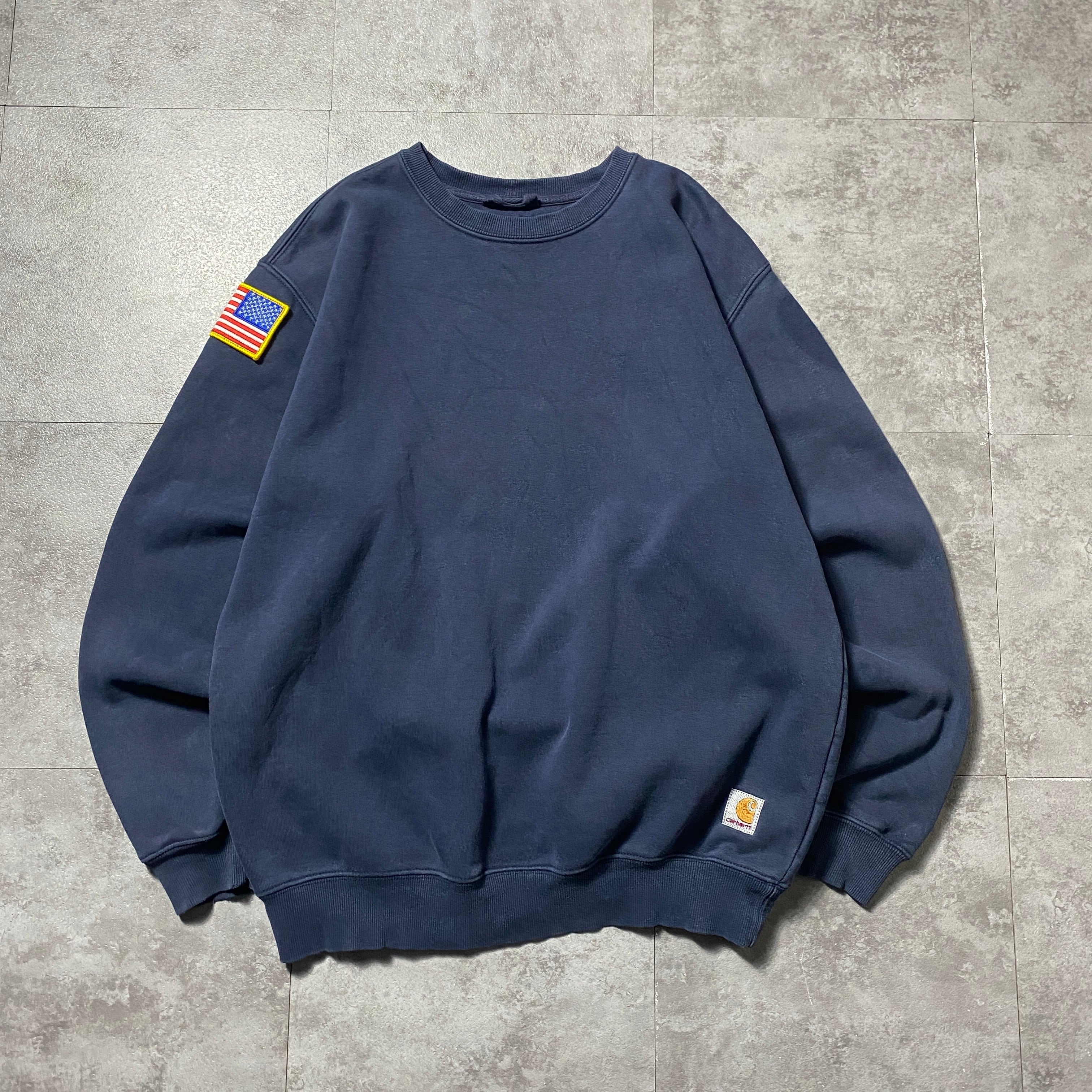 00's carhartt カーハート 裾先刺繍ロゴ アームワッペン 星条旗