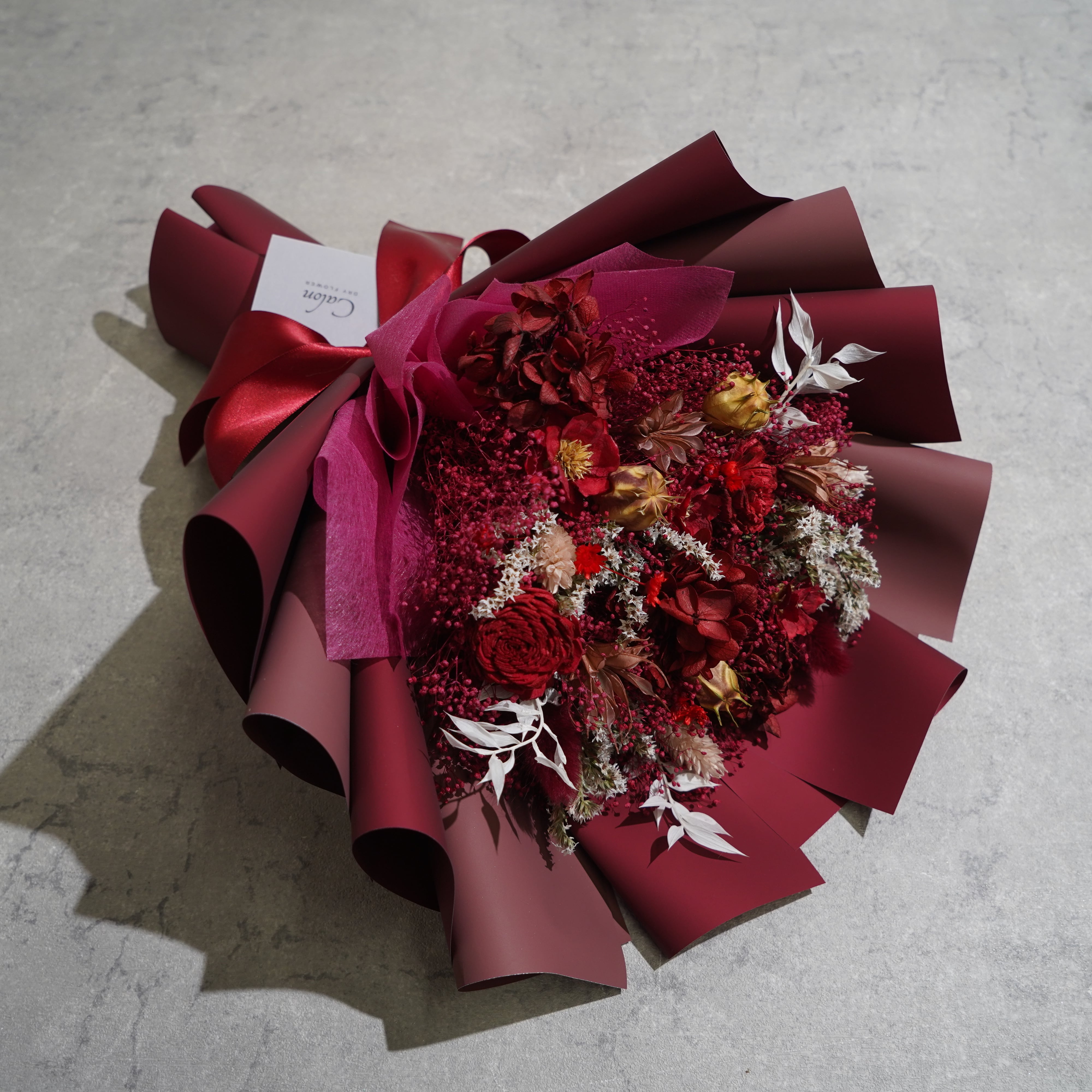 ドライフラワーの花束 Mサイズ レッド M-569≪限定1点≫