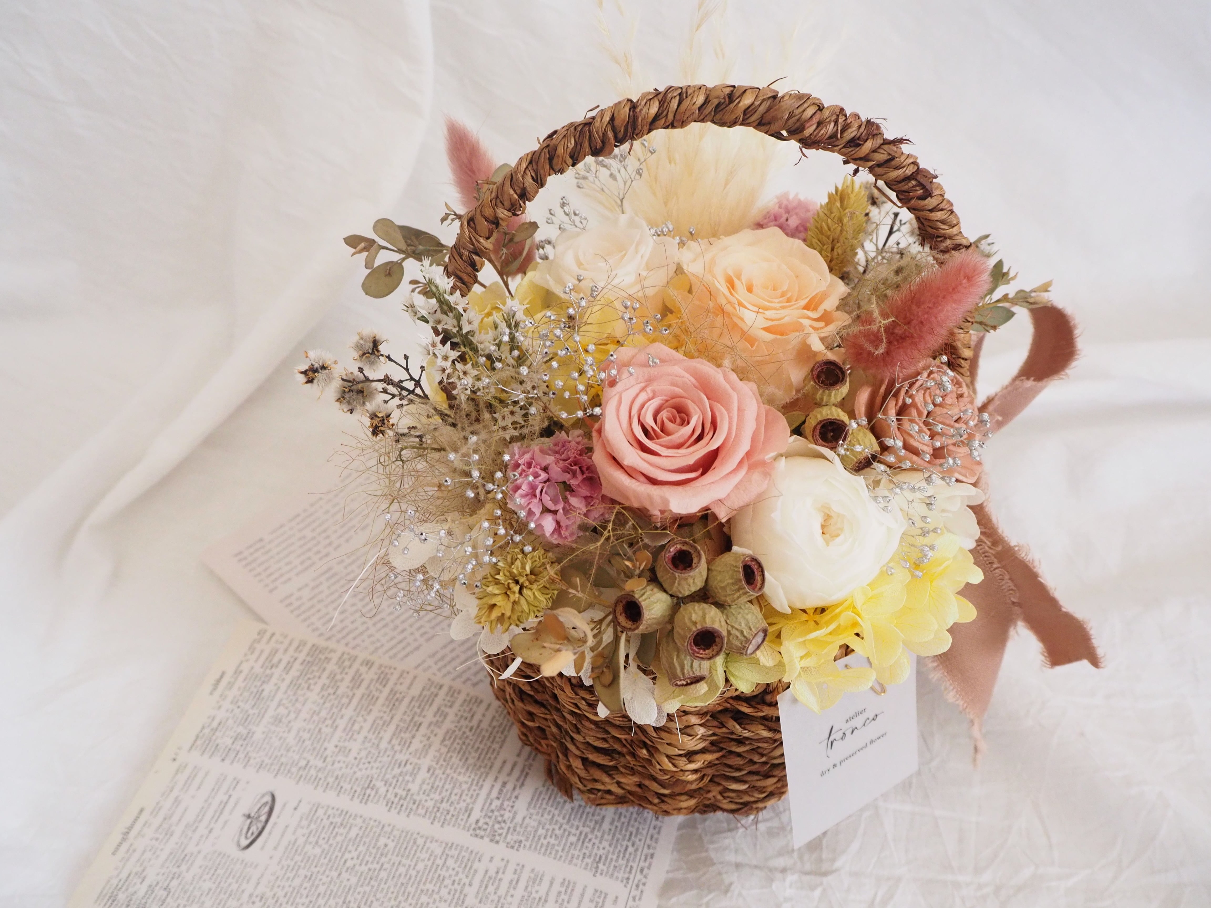 ✿* とてもボリューミー♬ ニュアンスカラー♡ 大きめ造花