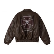 【暖かさUP】PUレザークロス 中綿ジャケット T1961