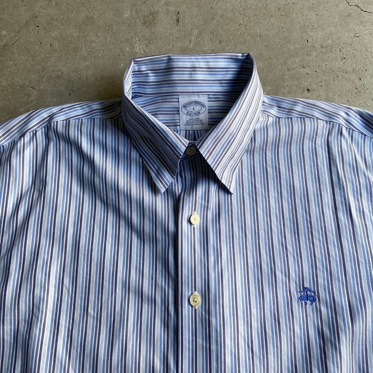 Brooks Brothers ブルックスブラザーズ ストライプ 長袖シャツ メンズL
