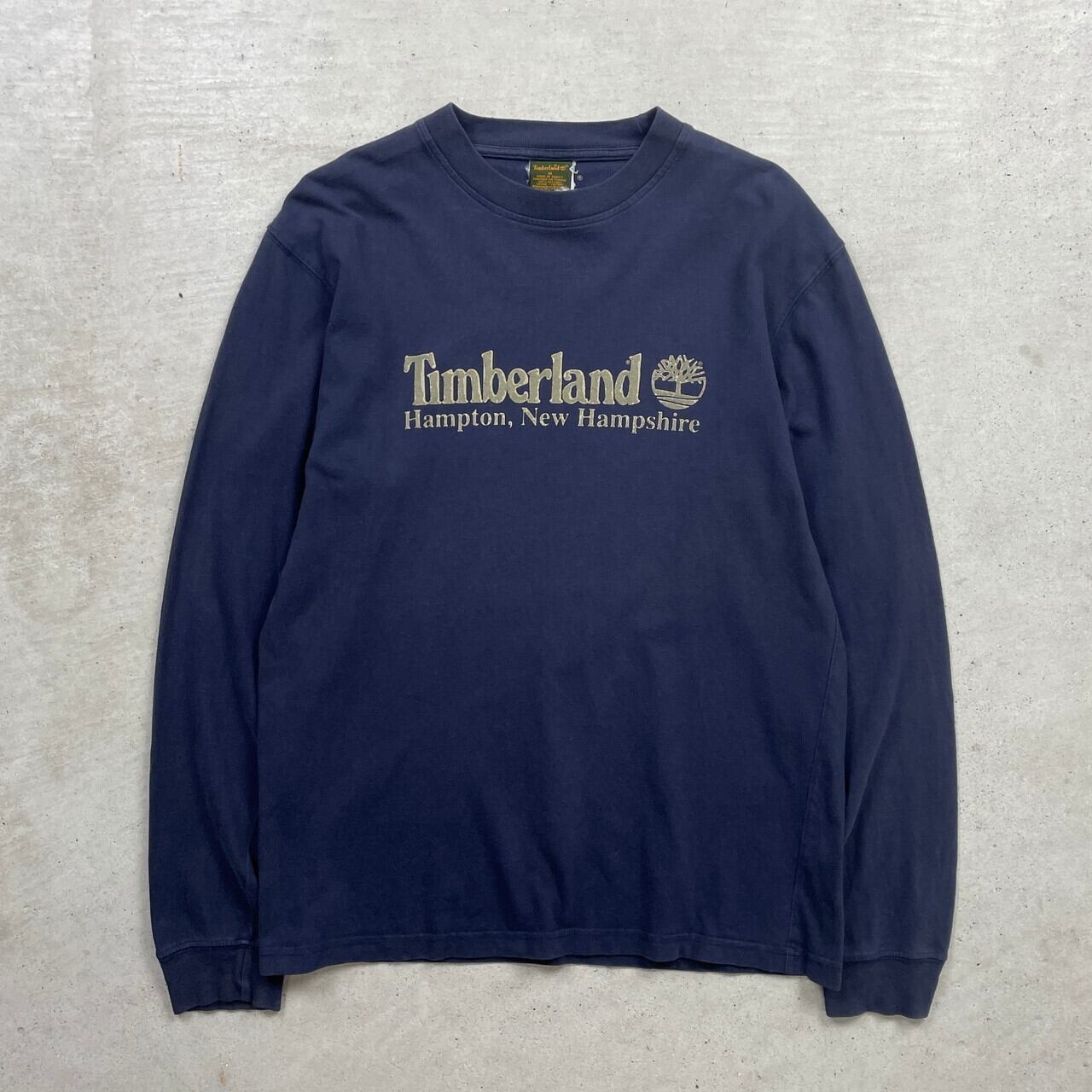 90年代 Timberland ティンバーランド ロゴプリント ロンT メンズM 古着 