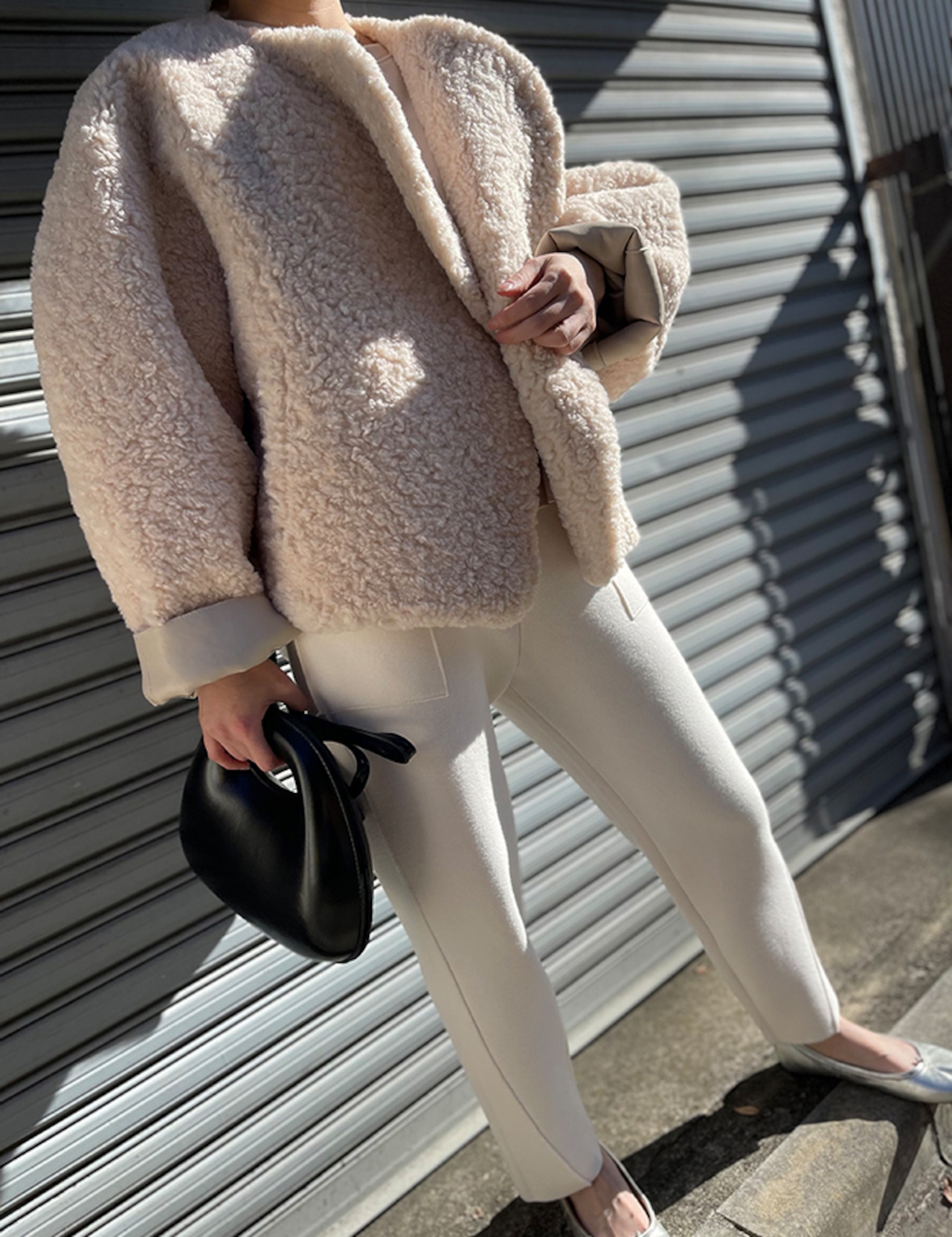 【訳あり②】Simple Knit Jogger Pants_Ivoryのみ