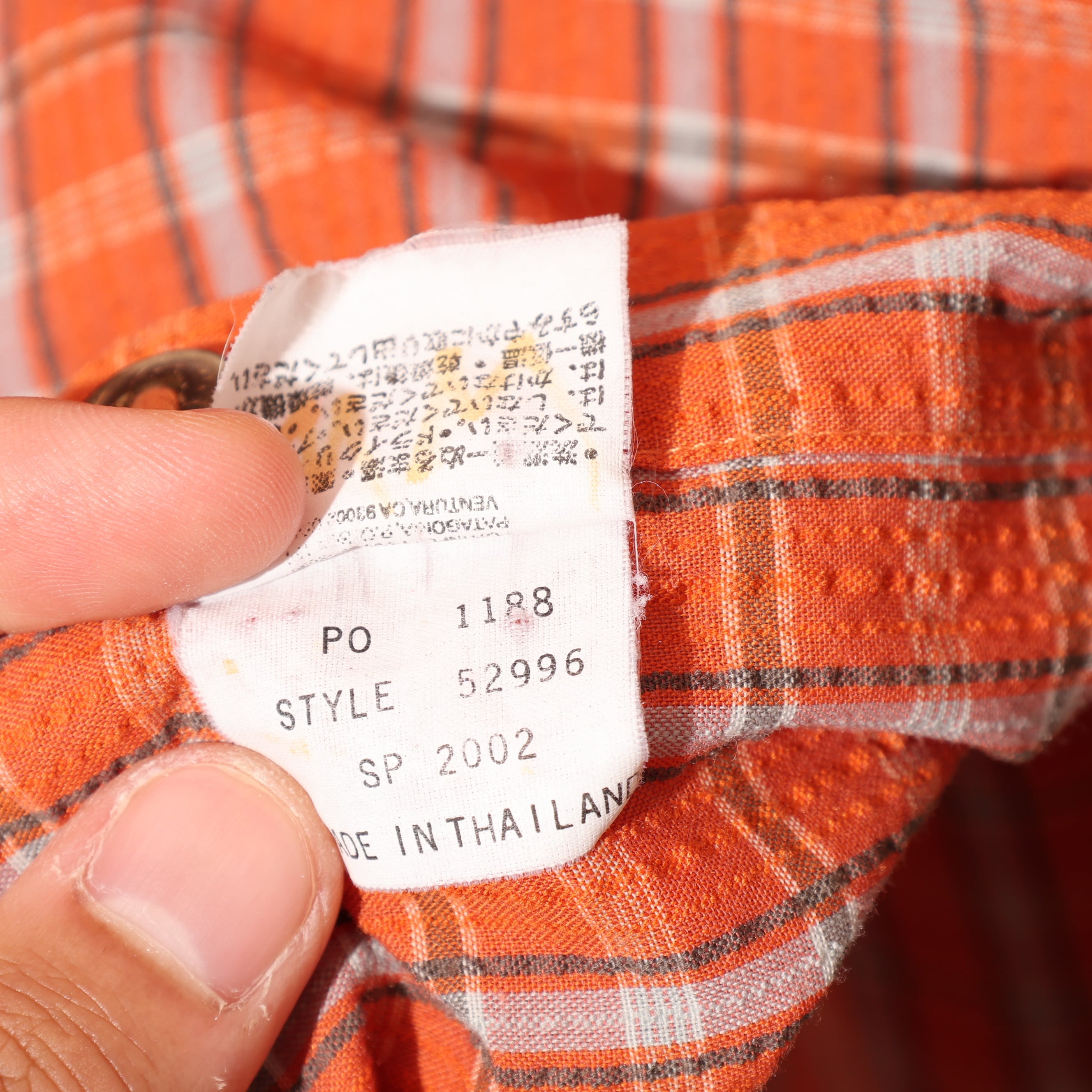 極美品 XL 02年 オレンジ Puckerware Shirt Patagonia パッカーウェア