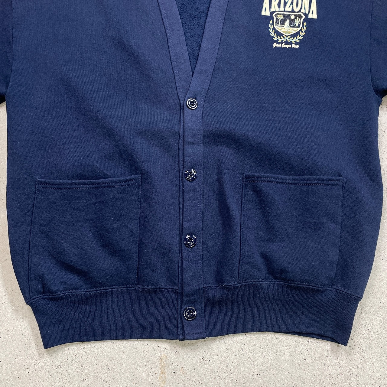 90年代 USA製 スウェットカーディガン カレッジプリント スウェット 