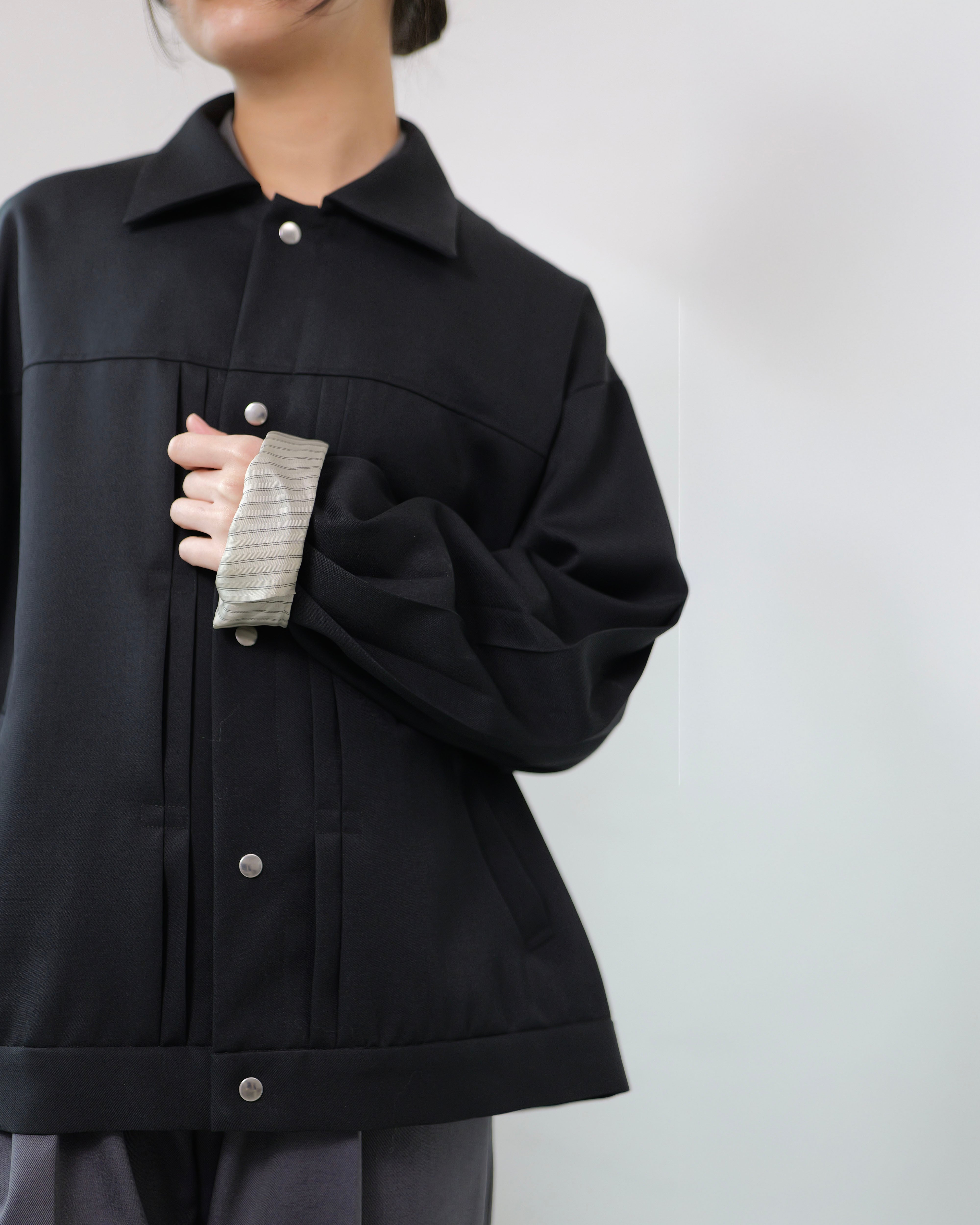 itochi - Wool Gabardine Type 2 Jacket ：Black｜高密度ウールギャバ