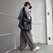 [GRWM]ボリュームワイドknit/グレー