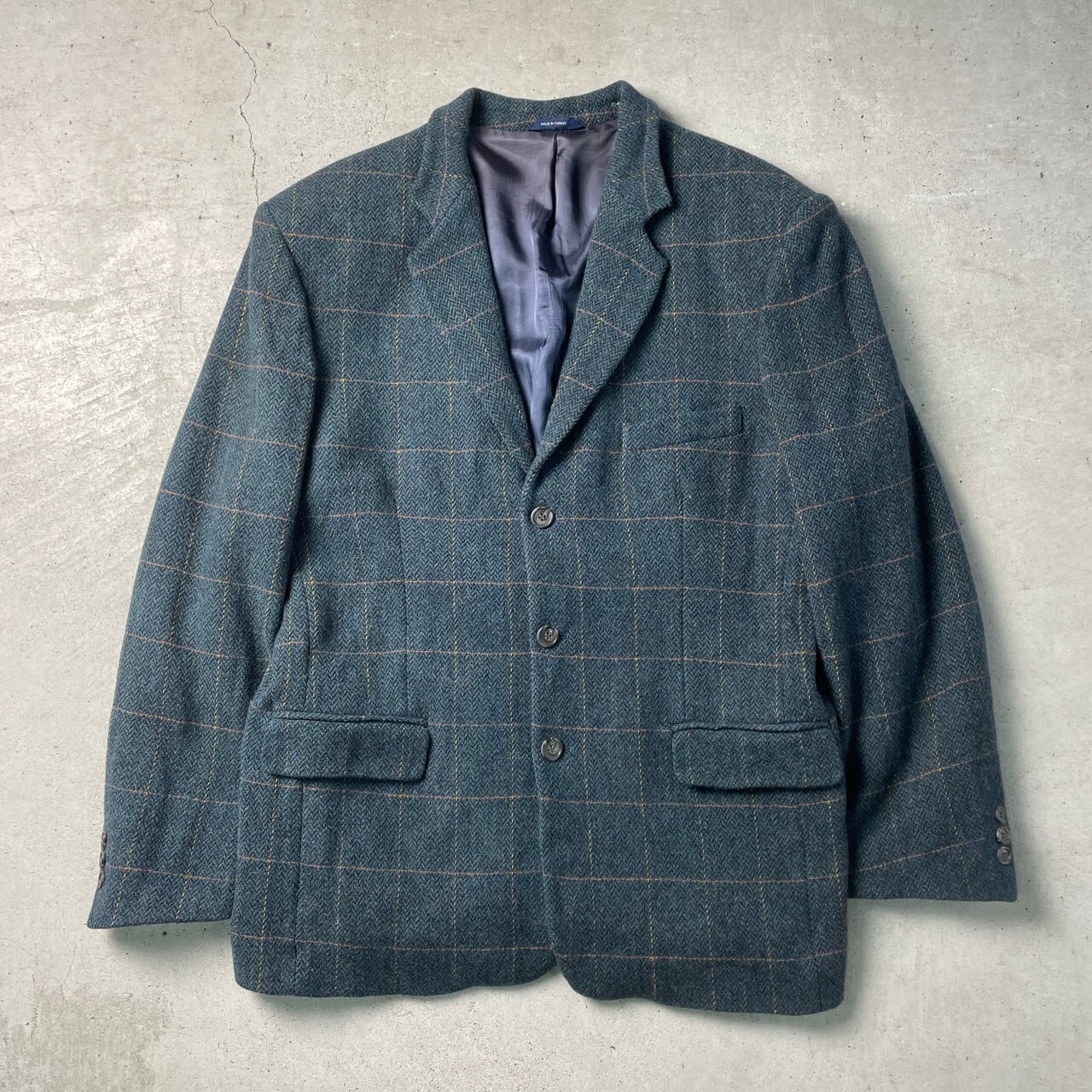 【4万円】 アメリカ製　マルチカラー　ツイードデザインジャケット