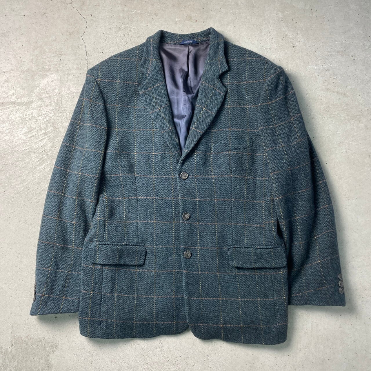 90年代 USA製 OLD GAP オールドギャップ テーラードジャケット ウールツイードジャケット メンズL相当 古着 90s ビンテージ ヴィンテージ チェック柄 ブルー グリーン 青色 緑色【ブルゾン・ジャケット】 | cave 古着屋【公式】古着通販サイト 90年代 USA製 OLD GAP オールドギャップ テーラードジャケット ウールツイードジャケット メンズL相当 古着 90s ビンテージ ヴィンテージ チェック柄 ブルー グリーン 青色 緑色【ブルゾン・ジャケット】 | cave 古着屋【公式】古着通販サイト