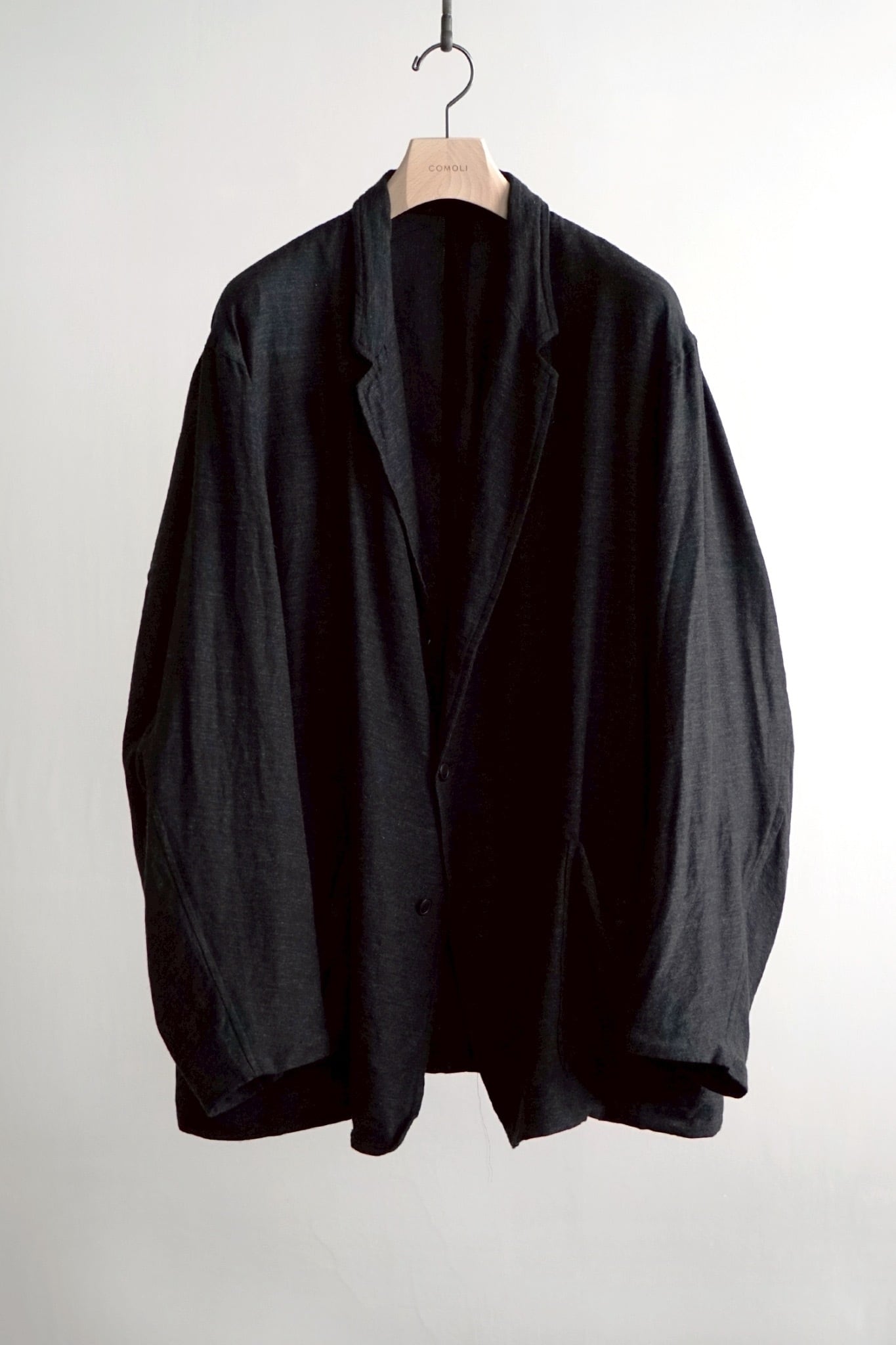 COMOLI(コモリ) / カシミアシルク3Bジャケット-CHARCOAL-(E03-01036)