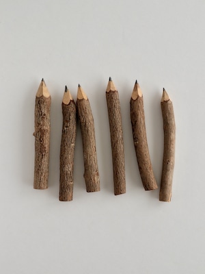 【訳ありセール】 タイの鉛筆 木の枝 6本セット / 【SALE Sample】 Tree Branch Pencil 6pcs