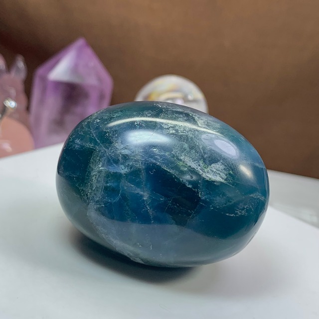 ブルー濃いめ☆ブルーフローライトタンブル