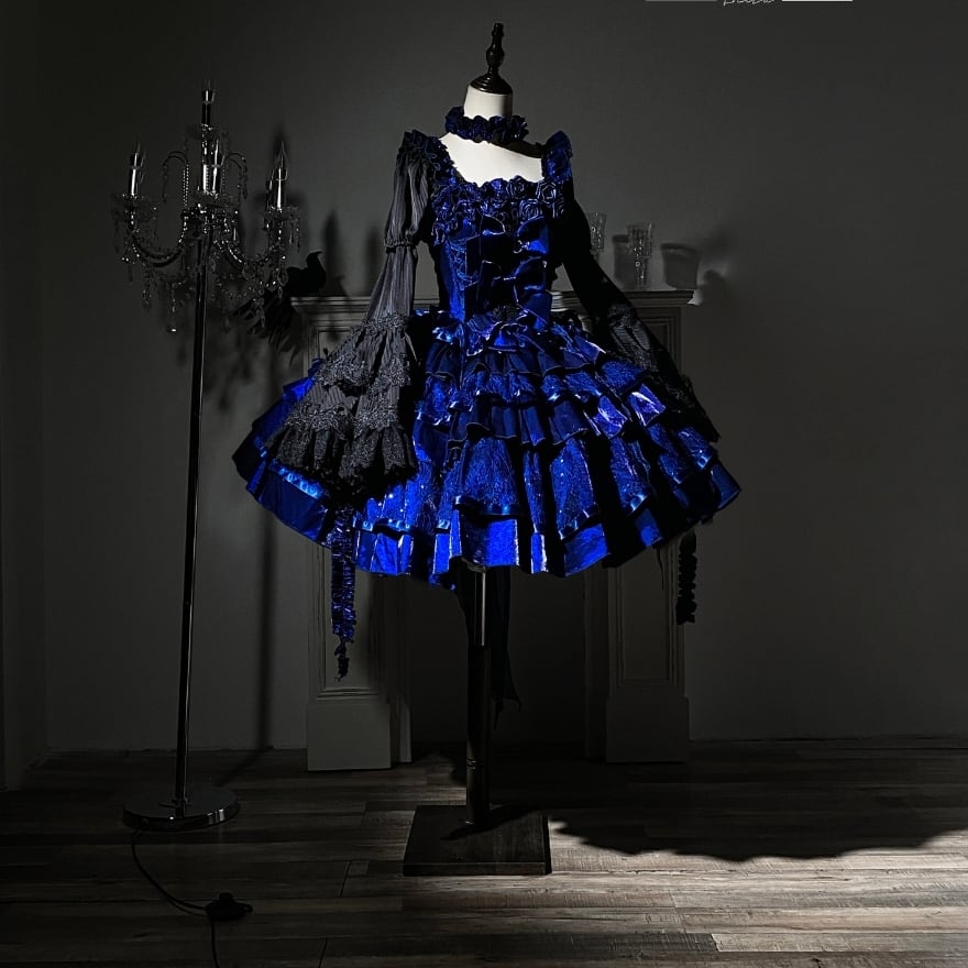 ゴシックロリィタ 姫袖シアーブラウス 永夜薔薇シリーズ 受注予約生産