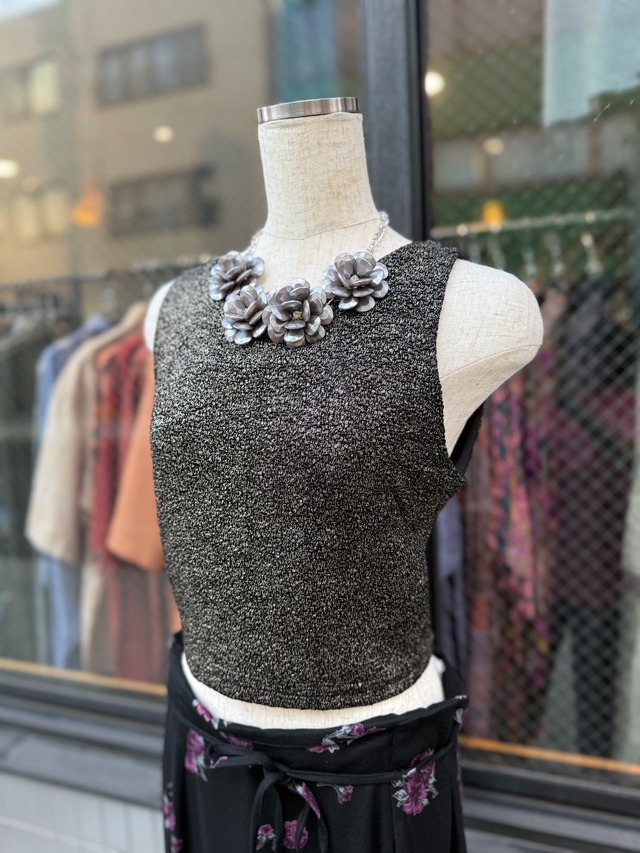80’s Vintage Glitter Sleeveless Top