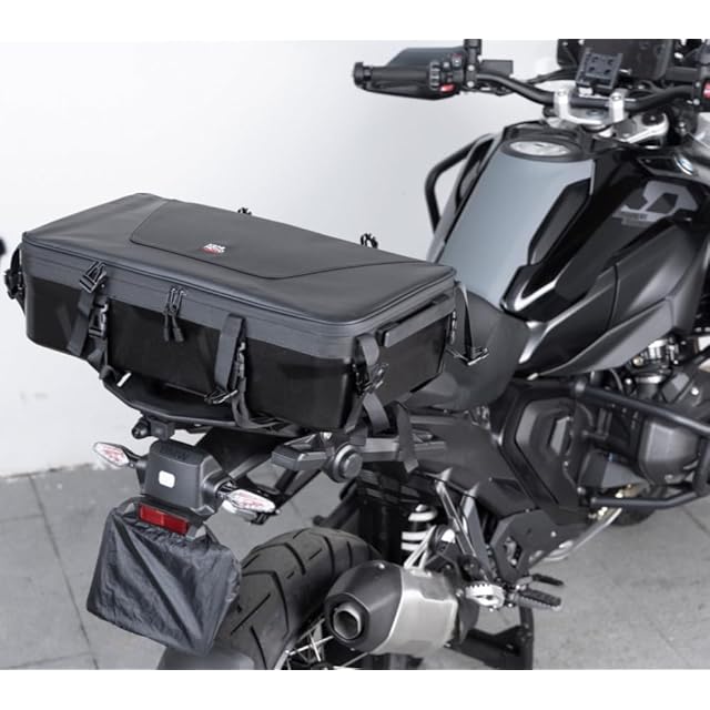 大型（自立式）鏡 KEMIMOTO バイク シートバッグ 土台式 上部積載可能 35L ツーリング