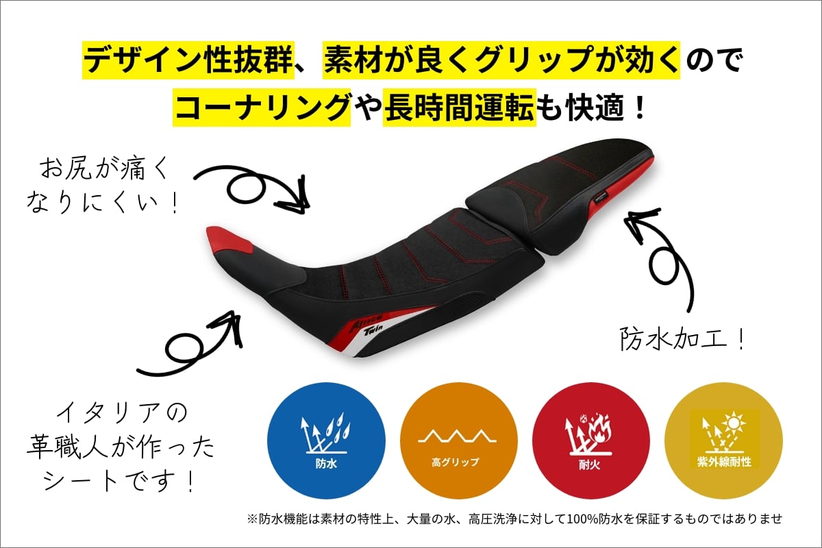 Monster 1200 R 専用シートカバー【modello Toledo 3 ultragrip