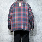 quilting check shirt jacket