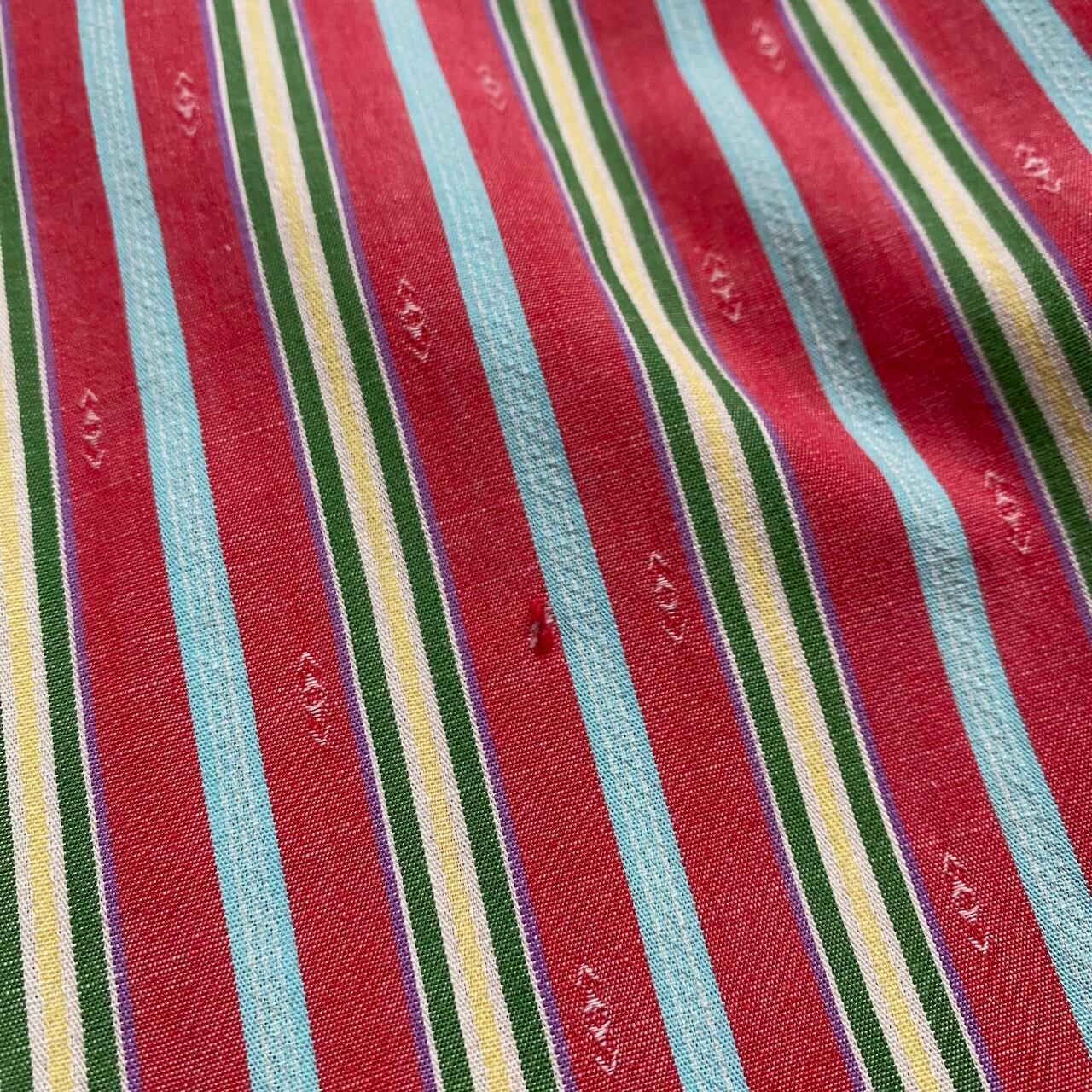 90s RALPH LAUREN ストライプ 長袖 シャツ ラルフローレン レッド L