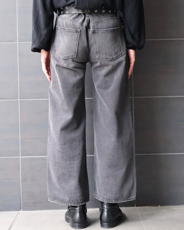 9/10 length fade denim pants