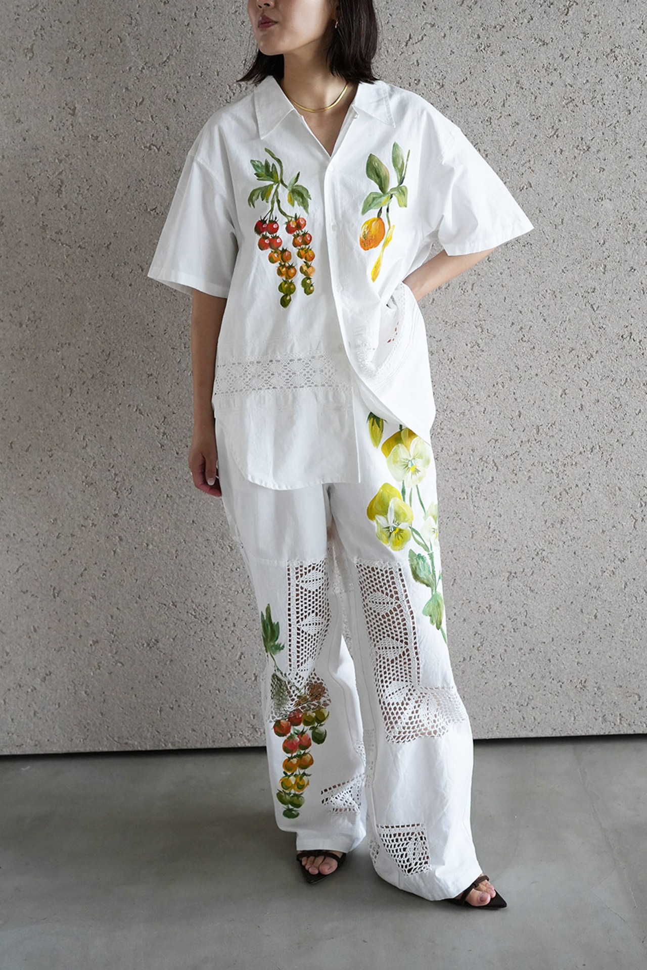 vintage lace pants tomato yellowpansy