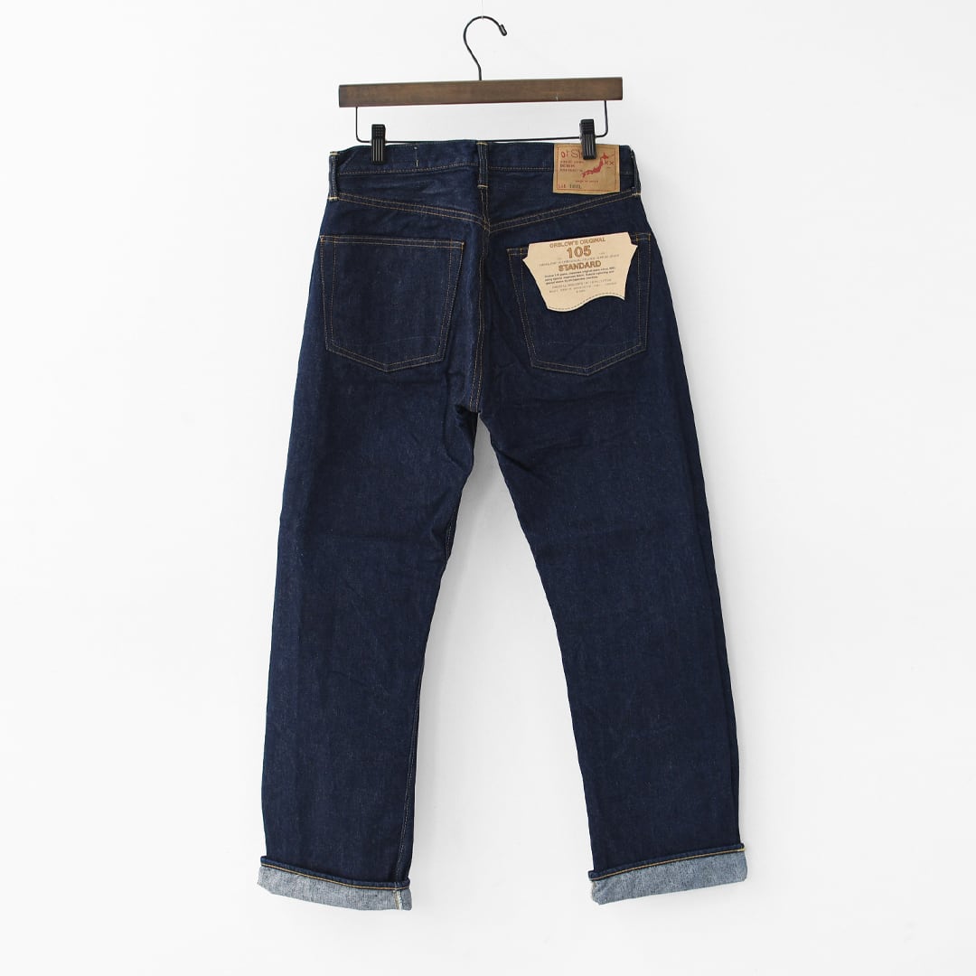 【希少】orSlow オアスロウ 105 スタンダードデニム 日本製 セルビッジ orslow [オアスロウ] SHORT LENGTH 105 STANDARD SELVEDGE DENIM [01