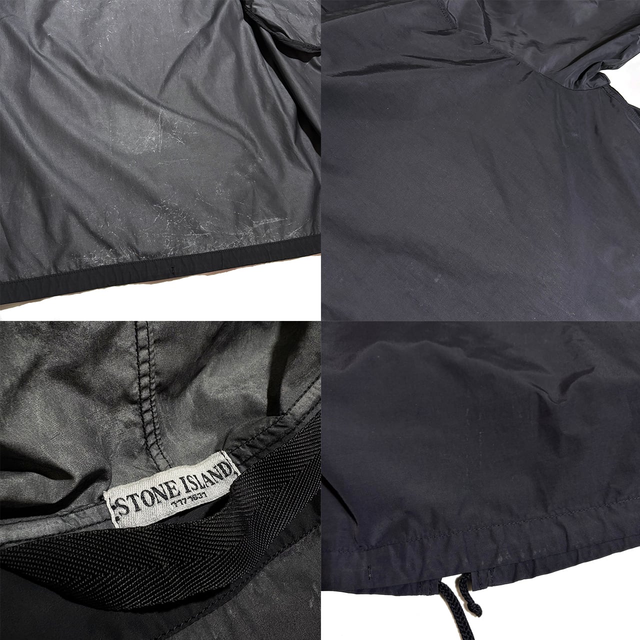STONE ISLAND 2008SS BLACK COTTON NYLON JACKET XXL made in Italy