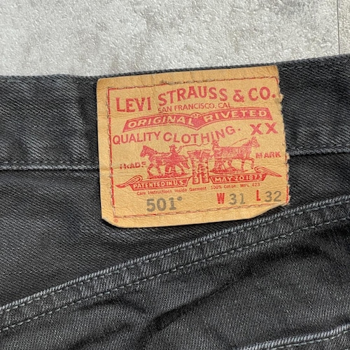 【W31 L32】 メキシコ製 levi's ブラックデニム リーバイス 501 詳細写真18