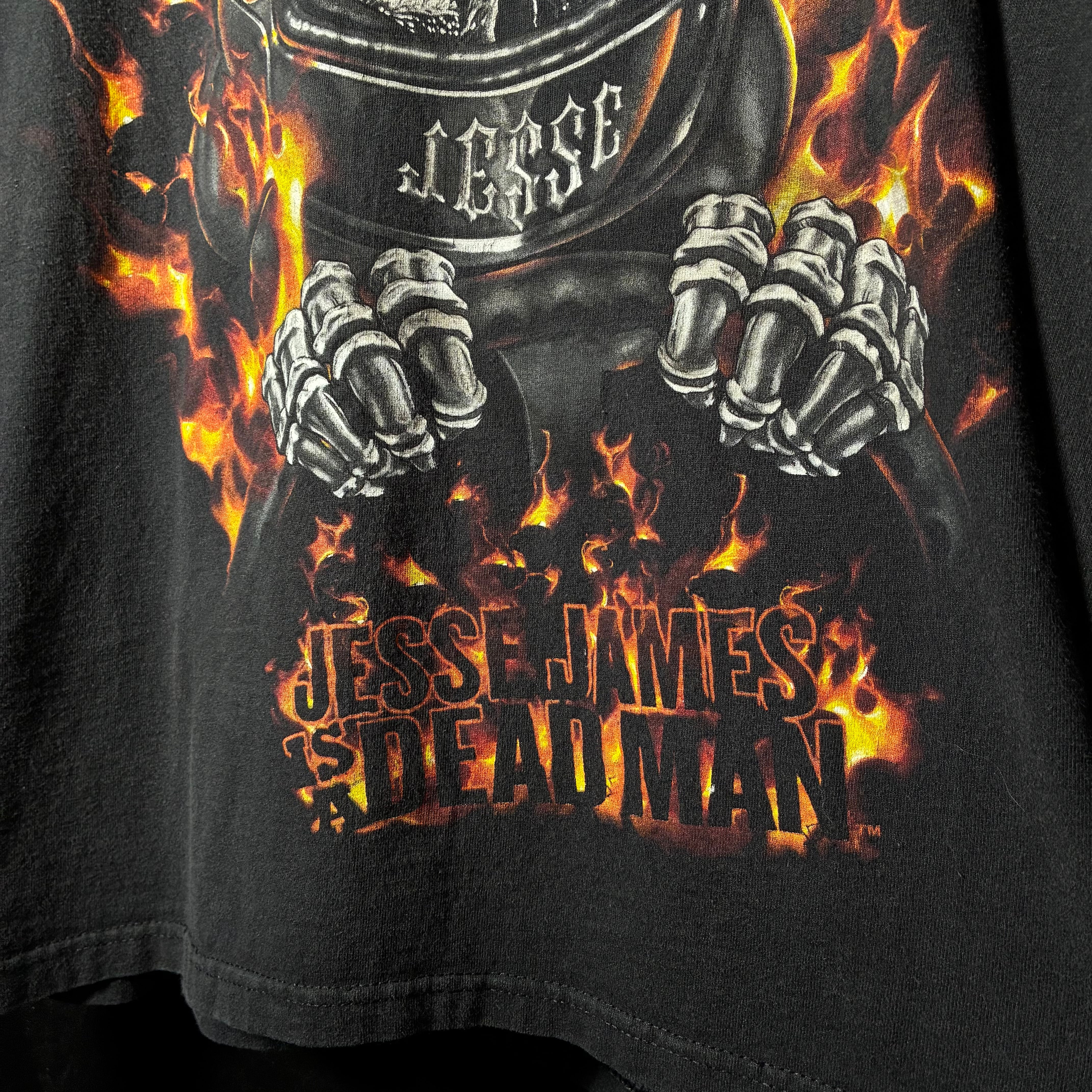 WEST COAST CHOPPERS by JESSE JAMES ファイアーパターンTシャツ 黒
