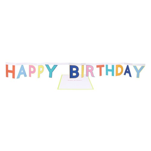 バースデーカード バナー ガーランド Happy Birthday Banner Card [Meri Meri] 287412 バースデイ