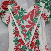 フラダンス 衣装 ワンピース ドレス グリーン系 パフスリーブ フリル ティアレ柄 ラウアエ柄 かわいい 鮮やか 華やか 明るい レッド系 ハワイアン アロハ ハワイアンプリント フラ ダンス 練習 レッスン ホワイト系 レディース