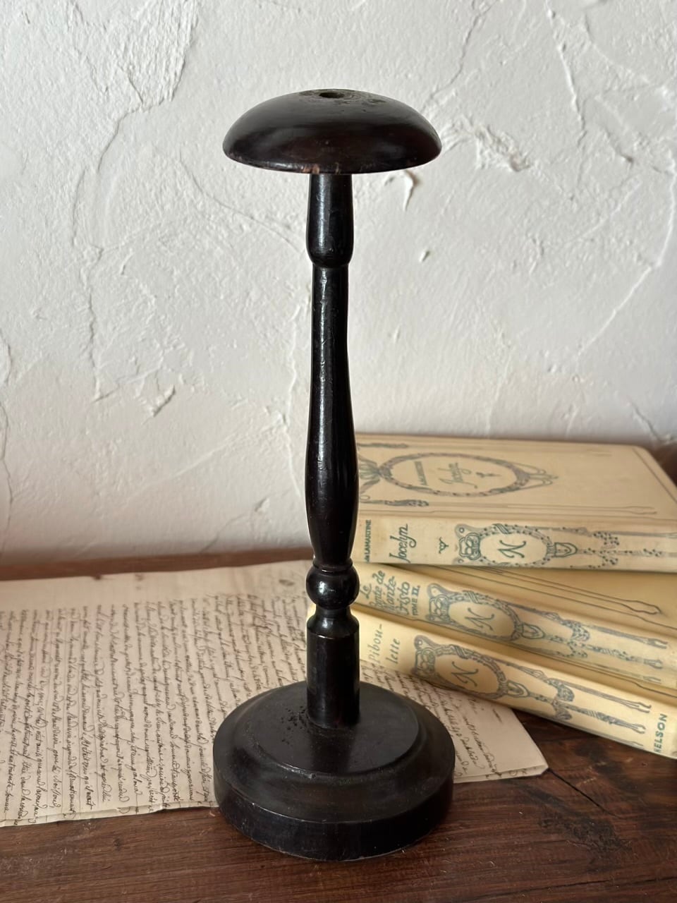 木製ハットスタンド ブラックペイント 黒塗装 | Brocante de La