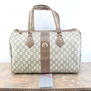 .OLD GUCCI PLUS GG PATTERNED LOGO BOSTON BAG MADE IN ITALY/オールドグッチプラスGG柄ロゴボストンバッグ 2000000063850