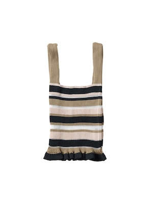 【TRICOTE】SHEER MULTI STRIPE BAG 　TR21BG046