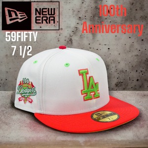 【日本未発売】NEWERA Los Angeles Dodgers 59FIFTY 7 1/2 100th Anniversary Cap ロサンゼルス ドジャース 5950 100周年 アニバーサリー キャップ 大谷翔平 CoopersTown