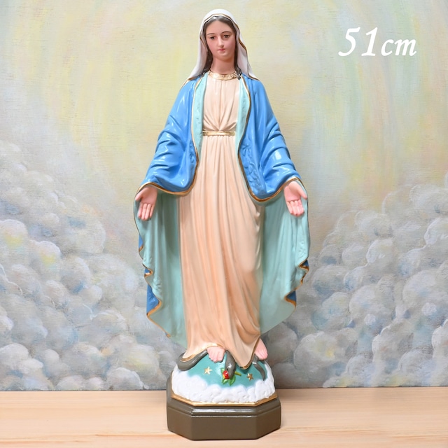無原罪の聖母像【51cm】室内用カラー仕上げ