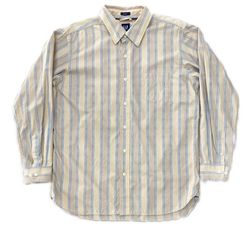 90sGAP Cotton Stripe Shirts/L