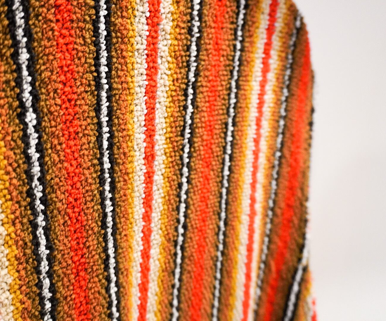 70's multi stripe pile gown RD / ヴィンテージ マルチストライプ