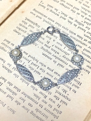 【Run Rabbit Run Vintage 】Silver color pearl bracelet