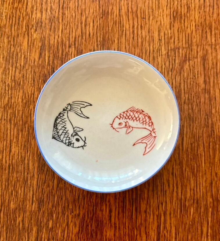 豆皿 扇柄a｜Small plate with fan pattern a | うつわ 雑貨
