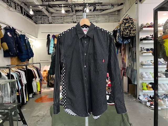 Supreme × COMME des GARCONS SHIRT BACK DOT SHIRT BLACK XS 91619